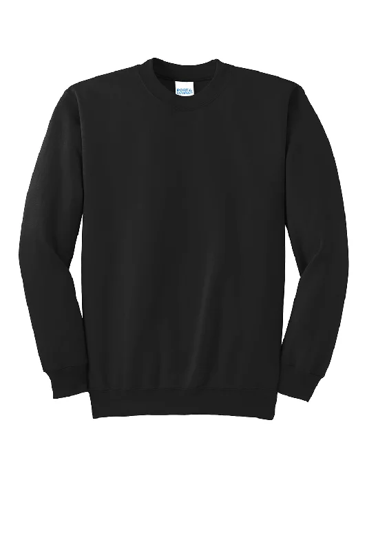 Port & Company Mens Essential Pill Resistant Fleece Crewneck Sweatshirt - Jet Black