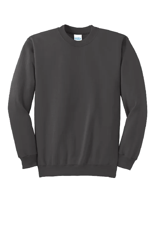 Port & Company Mens Essential Pill Resistant Fleece Crewneck Sweatshirt - Charcoal Grey