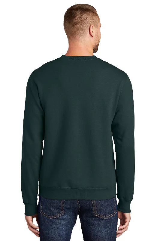 Port & Company Mens Essential Pill Resistant Fleece Crewneck Sweatshirt - Dark Green