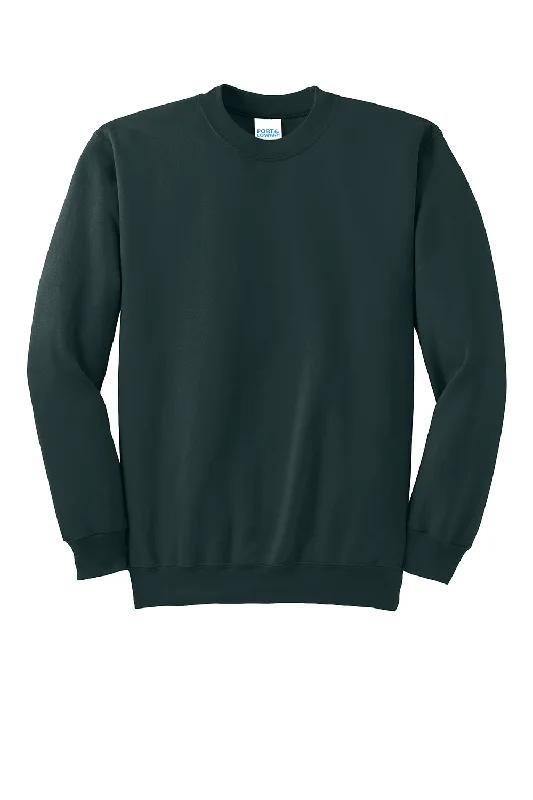 Port & Company Mens Essential Pill Resistant Fleece Crewneck Sweatshirt - Dark Green