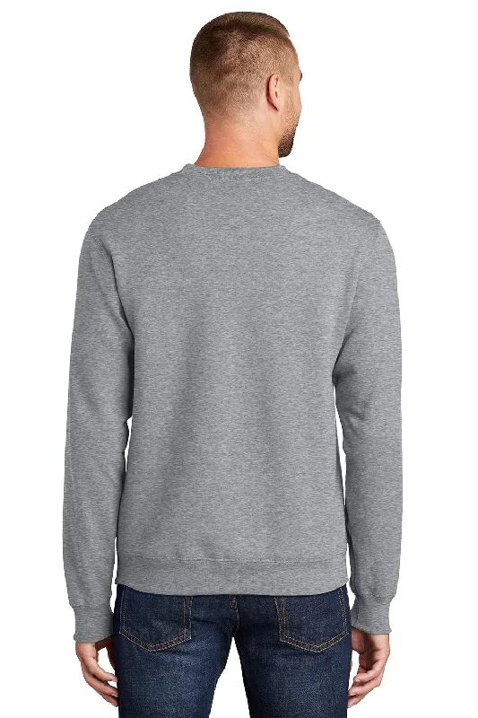 Port & Company Mens Essential Pill Resistant Fleece Crewneck Sweatshirt - Heather Grey