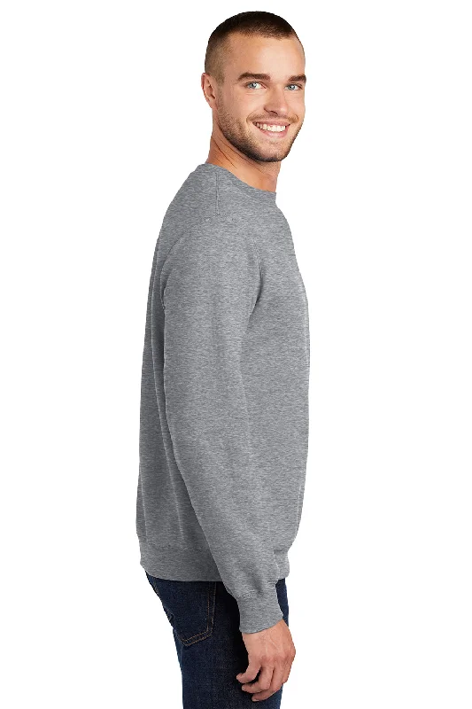 Port & Company Mens Essential Pill Resistant Fleece Crewneck Sweatshirt - Heather Grey