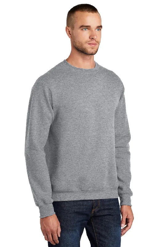 Port & Company Mens Essential Pill Resistant Fleece Crewneck Sweatshirt - Heather Grey