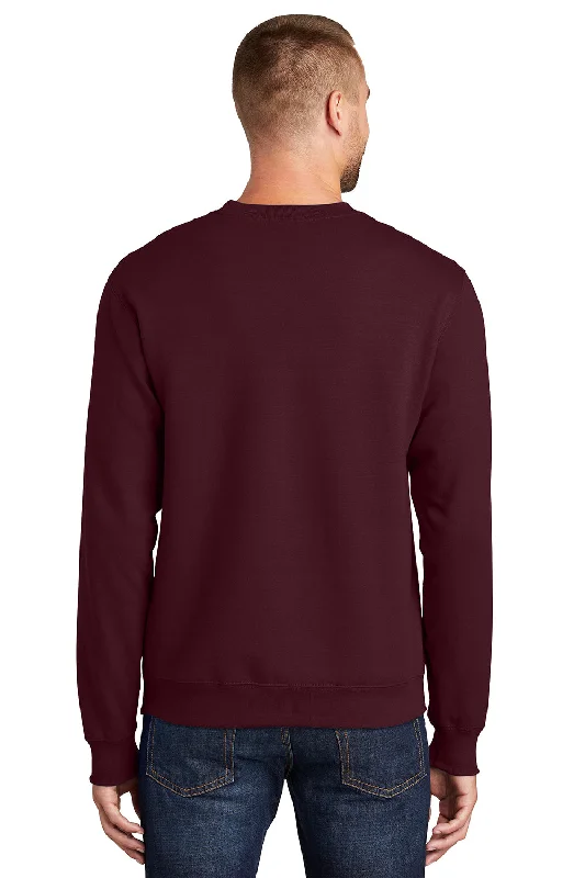 Port & Company Mens Essential Pill Resistant Fleece Crewneck Sweatshirt - Maroon