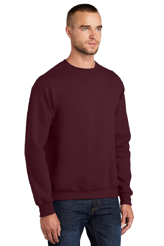 Port & Company Mens Essential Pill Resistant Fleece Crewneck Sweatshirt - Maroon