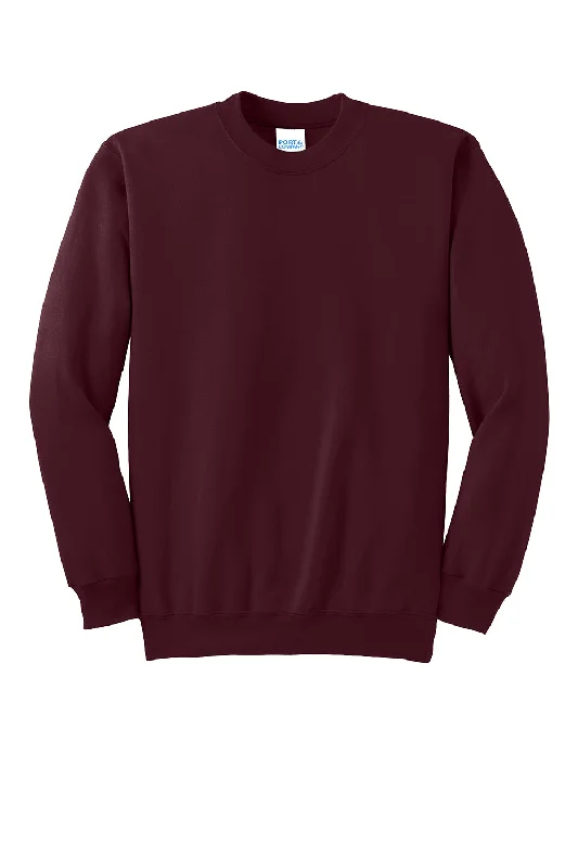 Port & Company Mens Essential Pill Resistant Fleece Crewneck Sweatshirt - Maroon