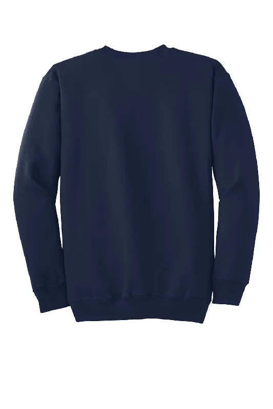 Port & Company Mens Essential Pill Resistant Fleece Crewneck Sweatshirt - Navy Blue