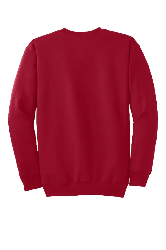 Port & Company Mens Essential Pill Resistant Fleece Crewneck Sweatshirt - Red