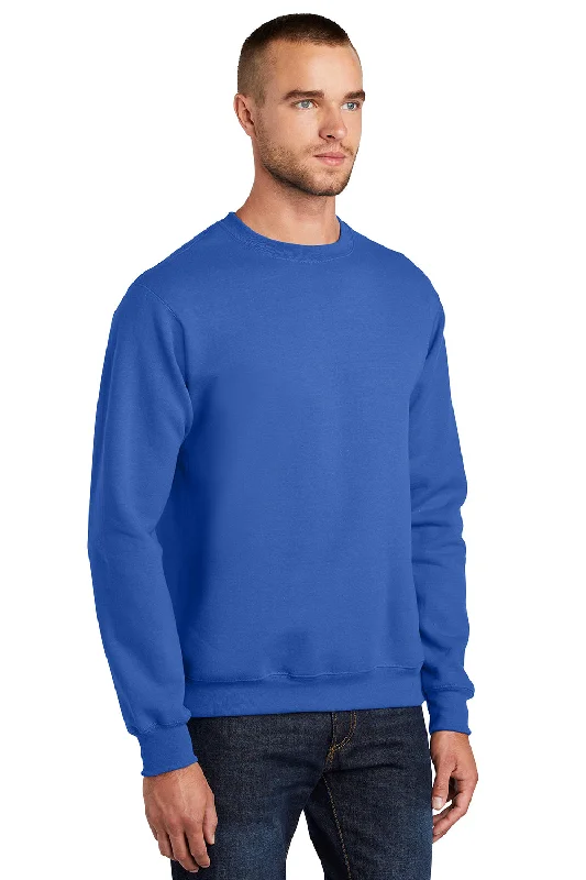 Port & Company Mens Essential Pill Resistant Fleece Crewneck Sweatshirt - Royal Blue