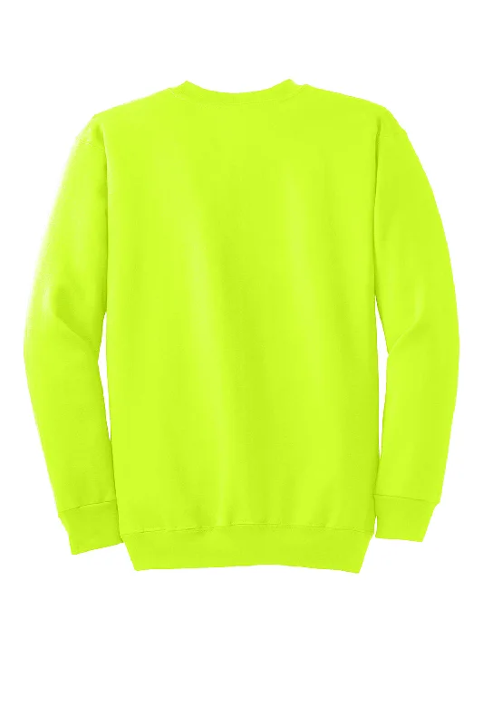 Port & Company Mens Essential Pill Resistant Fleece Crewneck Sweatshirt - Safety Green