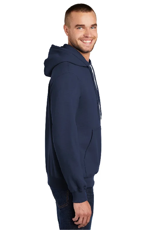 Port & Company Mens Essential Pill Resistant Fleece Hooded Sweatshirt Hoodie - Navy Blue