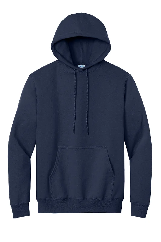 Port & Company Mens Essential Pill Resistant Fleece Hooded Sweatshirt Hoodie - Navy Blue