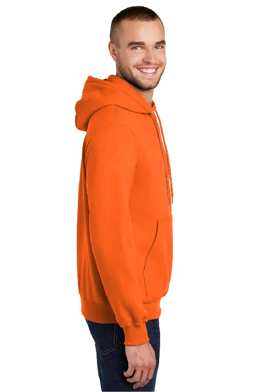 Port & Company Mens Essential Pill Resistant Fleece Hooded Sweatshirt Hoodie - Safety Orange