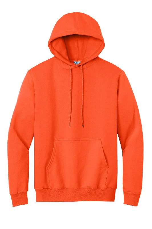 Port & Company Mens Essential Pill Resistant Fleece Hooded Sweatshirt Hoodie - Safety Orange