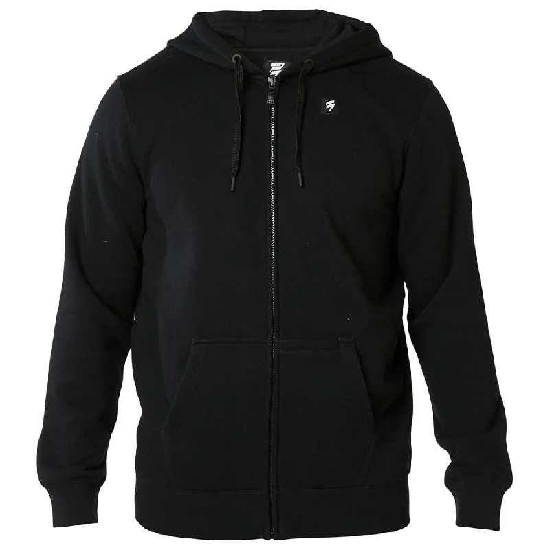 Shift  Fox Racing Black g Authentic Patched Front Zip Up Fleece Hoodie MX Motocross