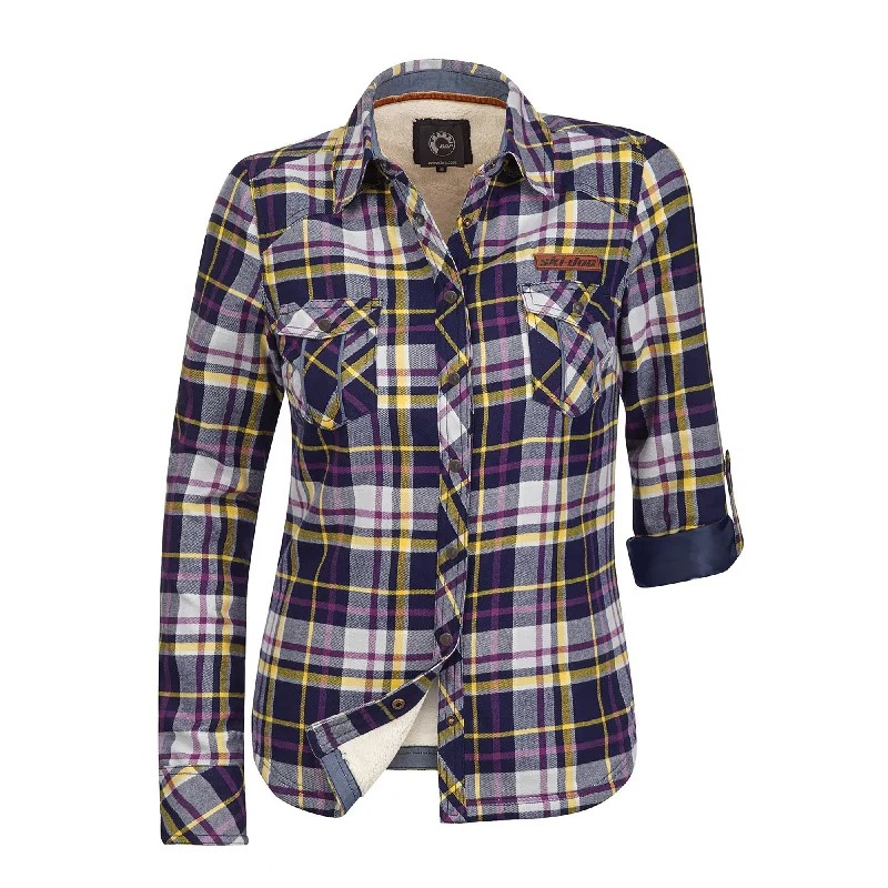 Ski-Doo  Ladies' Cabin Overshirt Heavyweight Flannel Button Pockets Sweatshirt