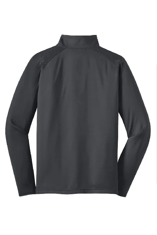 Sport-Tek Mens Sport-Wick Moisture Wicking 1/4 Zip Sweatshirt - Charcoal Grey