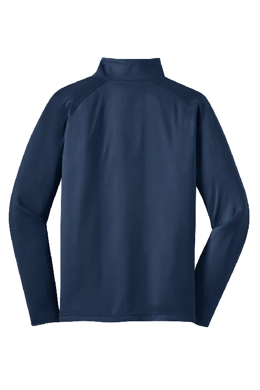 Sport-Tek Mens Sport-Wick Moisture Wicking 1/4 Zip Sweatshirt - True Navy Blue