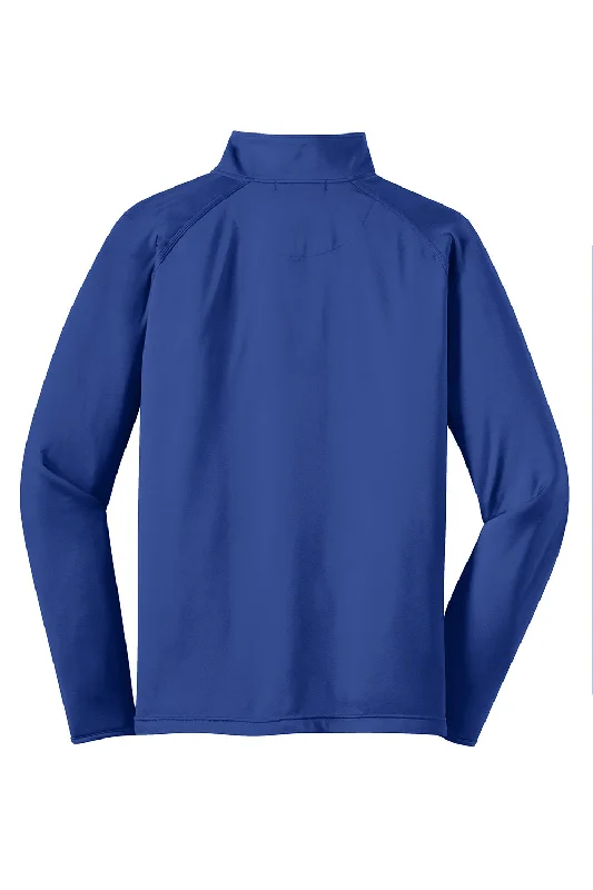 Sport-Tek Mens Sport-Wick Moisture Wicking 1/4 Zip Sweatshirt - True Royal Blue