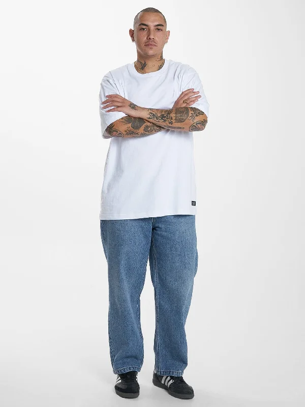 Thrills Military Oversize Fit Tee - White