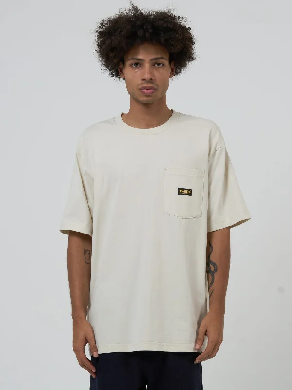 Thrills Union Workwear Oversize Fit Pocket Tee - Heritage White