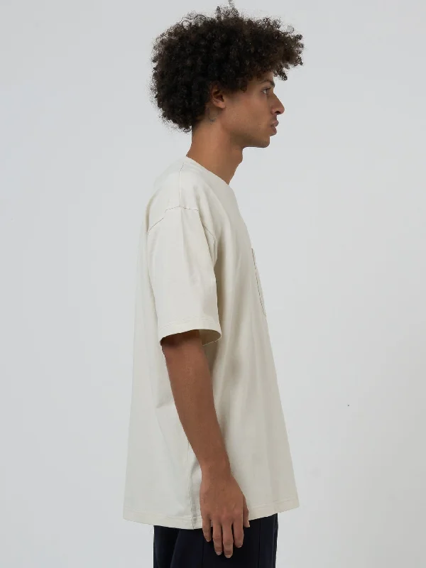 Thrills Union Workwear Oversize Fit Pocket Tee - Heritage White