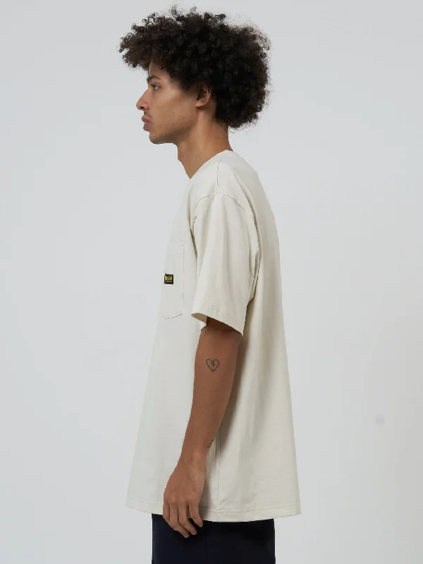 Thrills Union Workwear Oversize Fit Pocket Tee - Heritage White