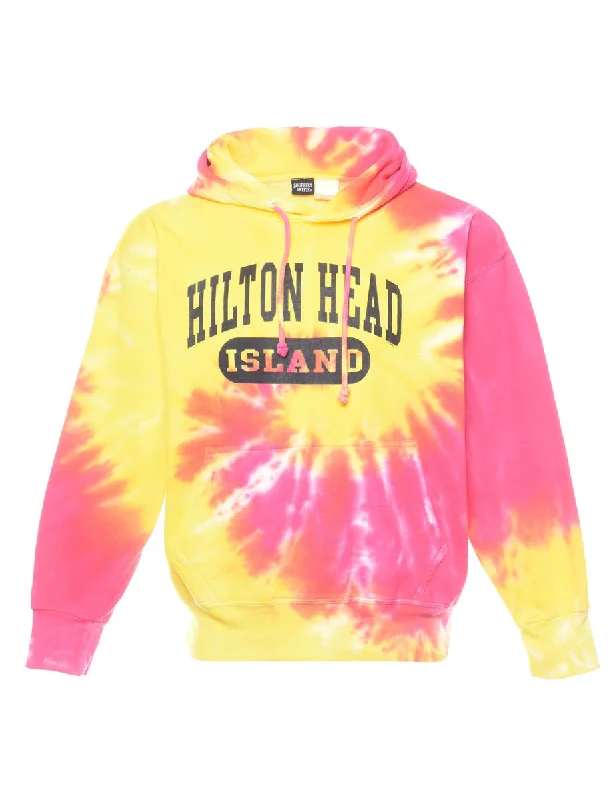 Tie-dye Printed Hoodie - L