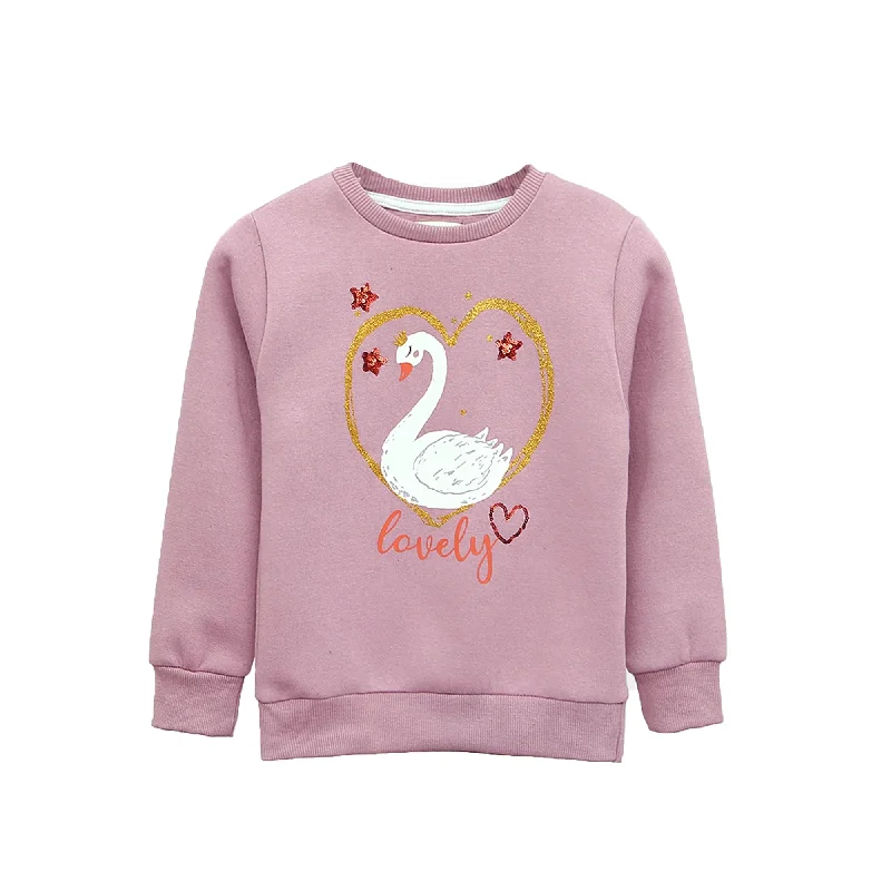 VR - Kids 'Light Purple Sequin Decorated Fleece Sweatshirt VR647